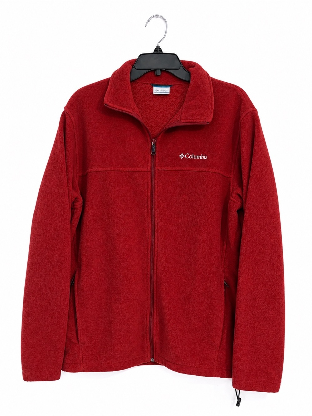 Columbia Steens Mountain Red Full Zip Fleece Jacket Mens Large
